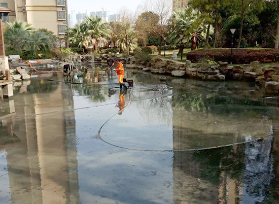 临沭景观池淤泥清理